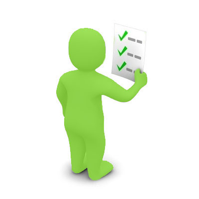 green man with paper